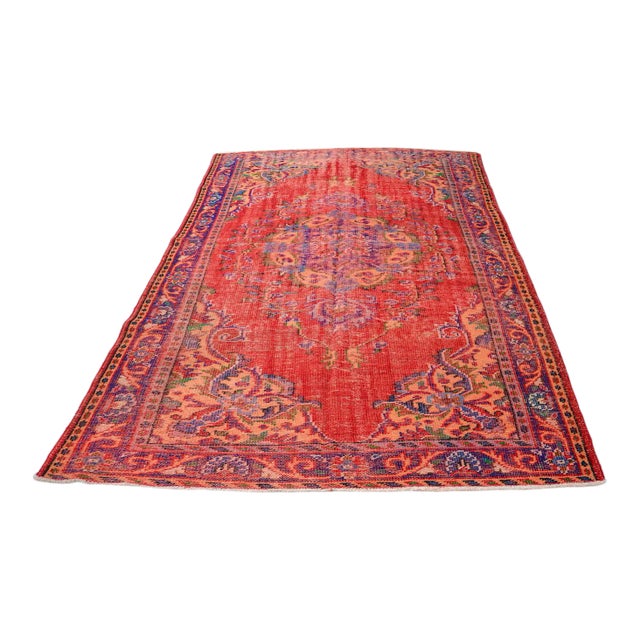 Vintage Handmade Red Rug For Sale