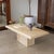 Incredible vintage travertine coffee table from Italy, 1970s. Gorgeous cream colored, vein cut travertine table with...