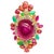 Bochic "Orient" Vintage Ruby, Emerald, Sapphire & Diamond Ring Set In 18K & Silver For Sale - Image 15 of 18