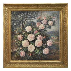 Still Life of Flowers, Italian School, Italy, Oil on Canvas, Framed