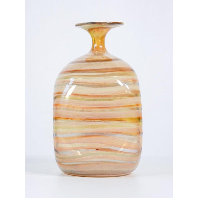 Scandinavian Polychrome Blown Glass Vase For Sale - Image 10 of 14