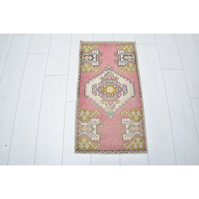 Handmade wool carpet in Turkish Anatolia , Vintage Oushak Rug,Turkish Vintage Anatolian Rug, Handmade wool Rug . One Of...