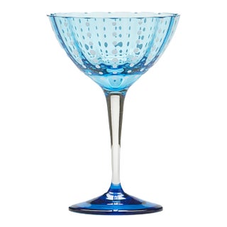 Zafferano Perle Cocktail Goblet (Set of 2) Aqumarine For Sale