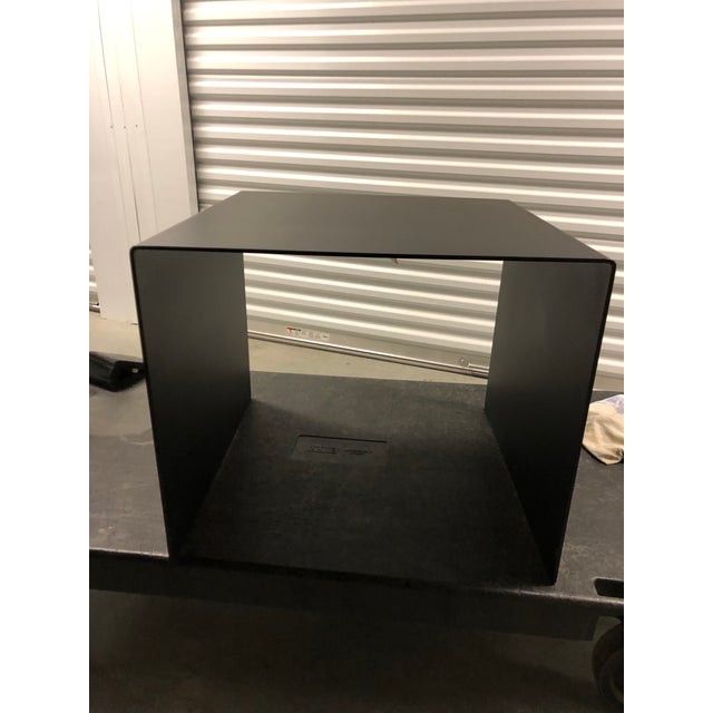 Black metal Yves Table from Noir, size Large. Modern design, very streamlined. Would look great in contemporary or...