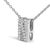 10K White Gold Diamond Accent "N" Initial Bubble Pendant Necklace For Sale - Image 4 of 5