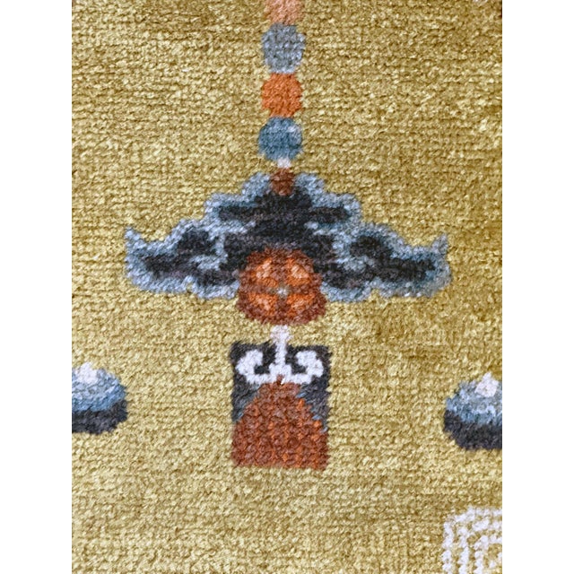 Antique Chinese Ningxia Tibetan Dragon Pillar Rug Qing Dynasty For Sale - Image 10 of 18