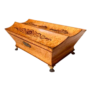 Fine English Regency Period Bird’s Eye Maple Marquetry Box