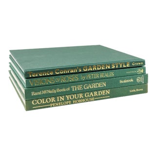 Late 20th Century Green Gardening Books Collection - Set of 4 For Sale