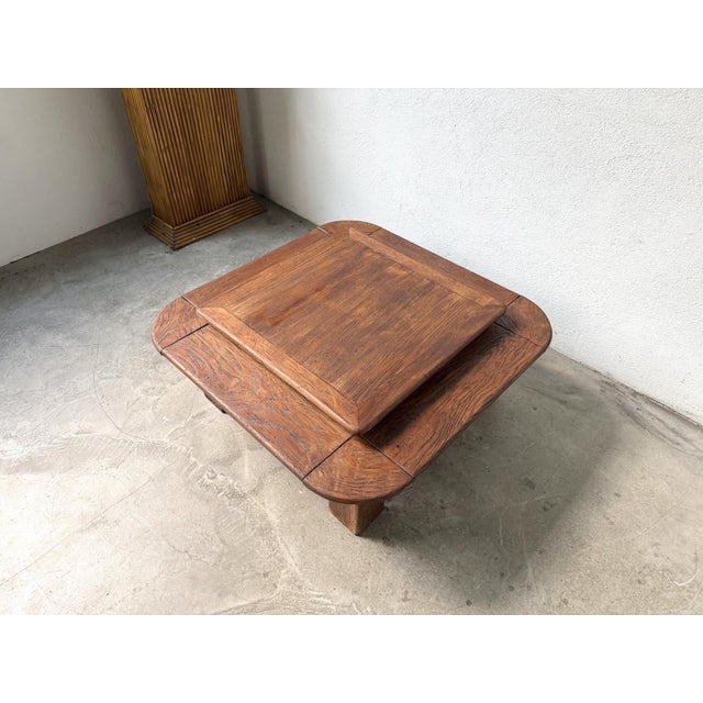 1970s Double-Tiered Oak Coffee Table, 1970s For Sale - Image 5 of 18