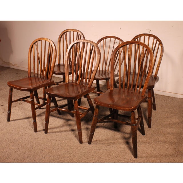 19th Century Windsor Chairs, Set of 6 For Sale - Image 3 of 14