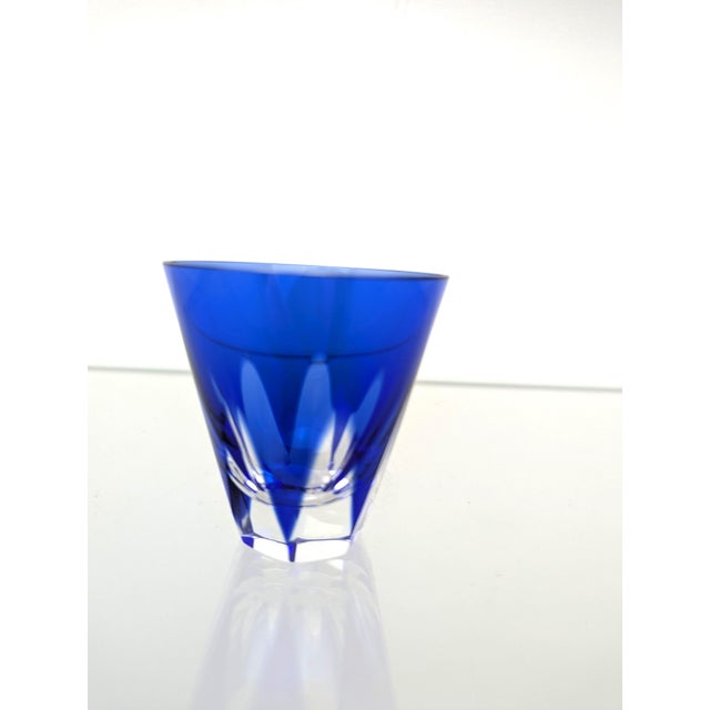 Set of 6 crystal cocktail glasses, designed by herbert kny for veb glaswerke schmiedefeld, east germany (gdr), 1960s. Lead...