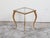 Mid 20th Century French Mid-Century Gilt Metal Side Table With Square Glass Top and Cabriole Legs For Sale - Image 5 of 10