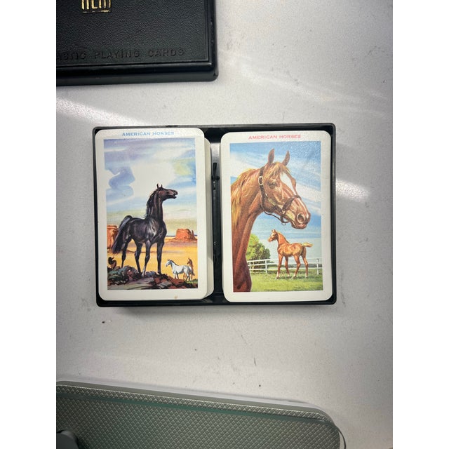 Vintage set of playing cards by KEM. The set includes the ordering card to replace missing or damaged cards. Could you...