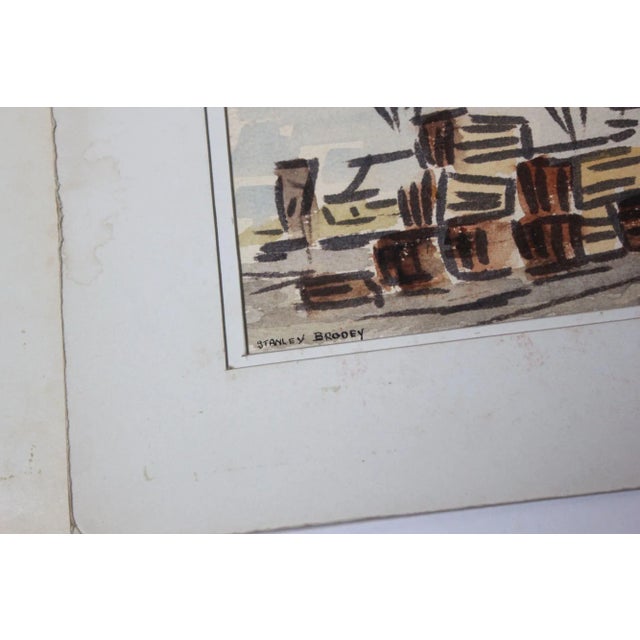 Collection of Boat Watercolors by Stanley C. Brodey For Sale - Image 9 of 12