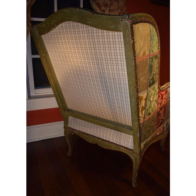Louis XV Style Wing Chair For Sale - Image 4 of 4