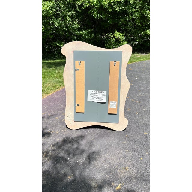 Glass Large 1980s Signed David Marshall Abstract Sculptural Wave Wall Mirror For Sale - Image 7 of 11