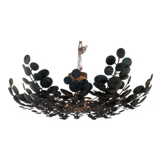 Arteriors Organic Modern Coconut Shell Bilal Semi-Flush Mount For Sale