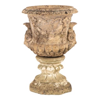 Single Buff Terracotta Scottish Urn Planter, 19th Century For Sale