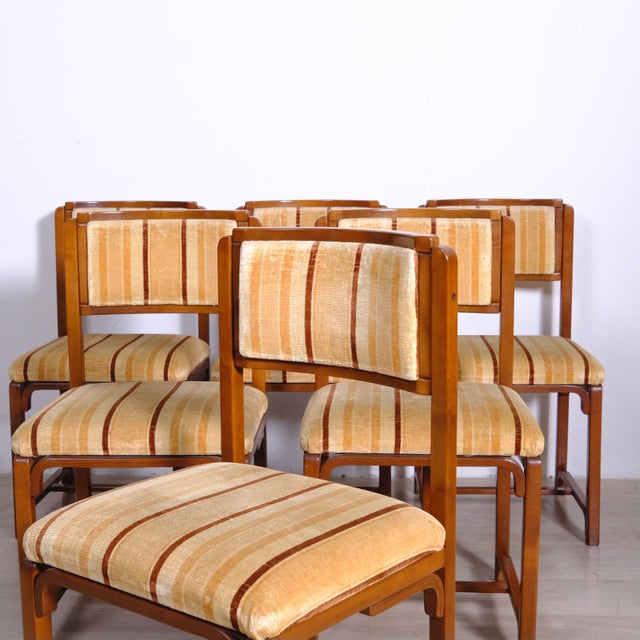 Vintage Italian Chairs in Solid Wood, 1980s, Set of 6 For Sale - Image 3 of 18