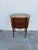 Antique French Louis XV or Louis XVI Style Kidney-Shaped Marquetry Commode / Side Table With a Marble Top For Sale - Image 11 of 12