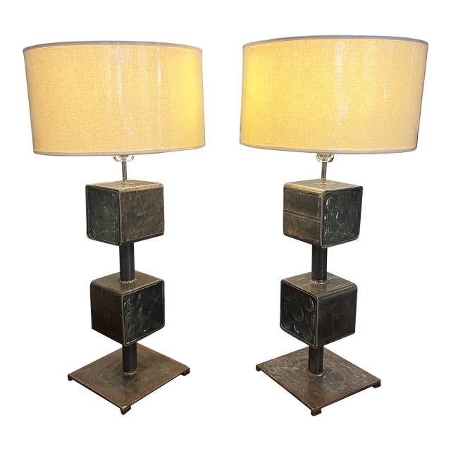 1990s Feliciano Bejar Magiscope Sculptural Table Lamps - a Pair For Sale