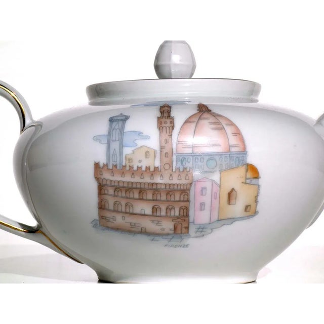 Italian Art Deco Porcelain Tea Service by Guido Andlovitz for Verbano, 1930s, Set of 11 For Sale - Image 4 of 9