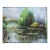 "Monet's Garden" Oil Painting on Canvas in Gold Tone Metal Leaf Frame For Sale