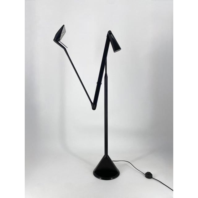 Black Zelig Terra Floor Lamp by Walter Moncini for Lumina, Italy, 1980s For Sale - Image 8 of 16