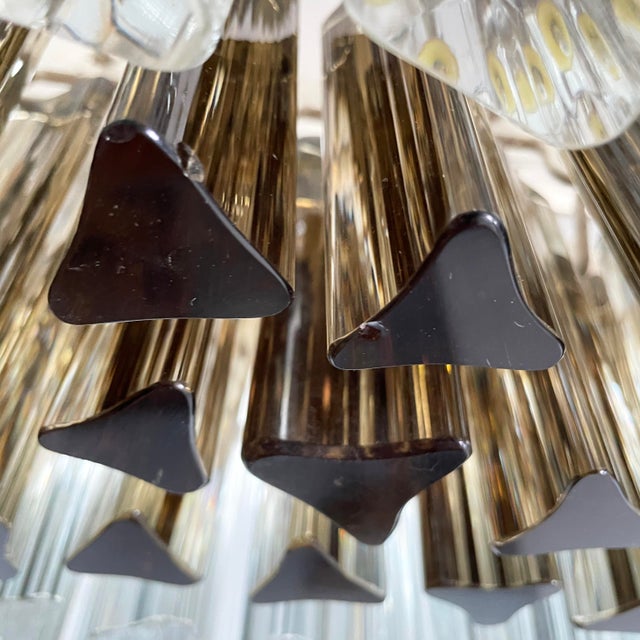Mid-Century Modern Italian Murano Glass Chandelier attributed to Paolo Venini, 1950s For Sale - Image 11 of 18