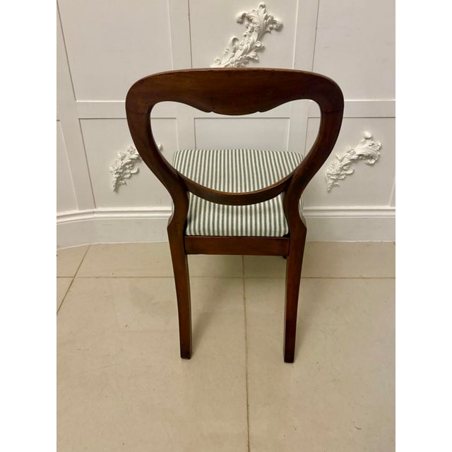 Antique Victorian Mahogany Balloon-Back Dining Chairs, 1880, Set of 4 For Sale - Image 4 of 10