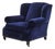 Ralph Lauren English New Bohemian Artist’s Chair in Blue Velvet For Sale