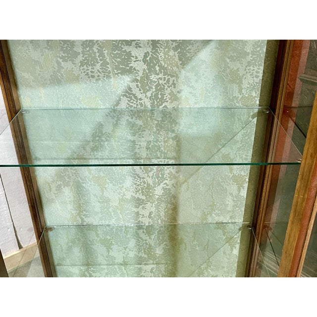 English Walnut Display Cabinet, 1950s For Sale - Image 12 of 18