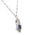 Contemporary Vintage Tanzanite Diamond 18k White Gold Pendant Necklace For Sale - Image 3 of 6