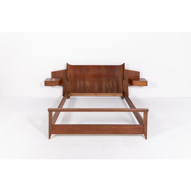 Mid-Century Modern Italian Double Bed Frame from Gio Ponti, 1950s For Sale - Image 9 of 10