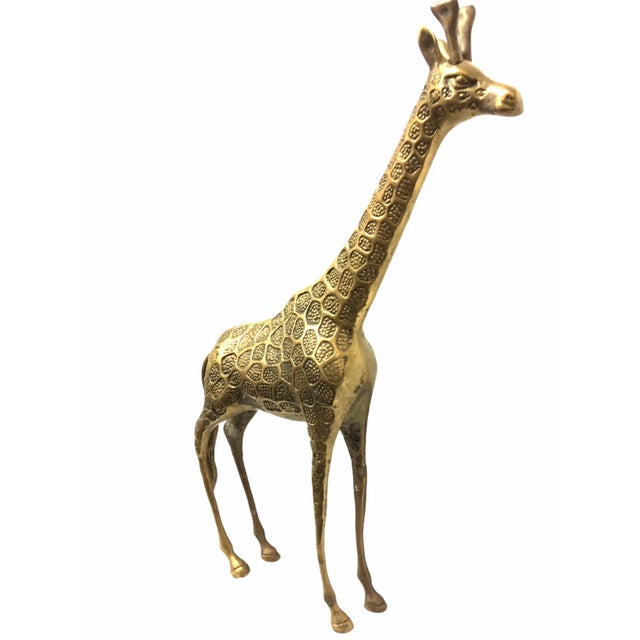 Brass Vintage Mid-Century Brass Giraffe For Sale - Image 8 of 8
