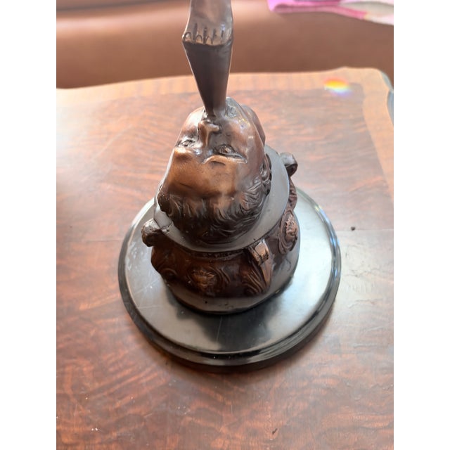 1960s Vintage Mid-Century Bronze "Flying Mercury" Sculpture After Giambologna on Marble Base For Sale - Image 5 of 7