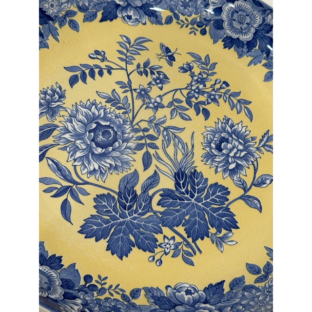 Shabby Chic Spode Blue Room Garden Collection Jasmine Large Serving Bowl Yellow For Sale - Image 3 of 6