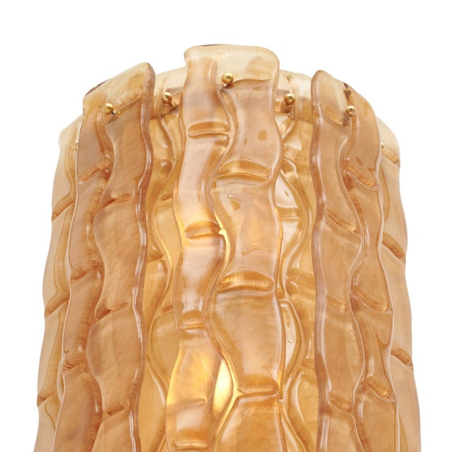 2020s Murano Glass Light Tobacco Sconces For Sale - Image 5 of 9