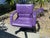 1990s Mario Bellini Vitra Figura Post Modern Purple Leather Desk Chair For Sale - Image 12 of 12