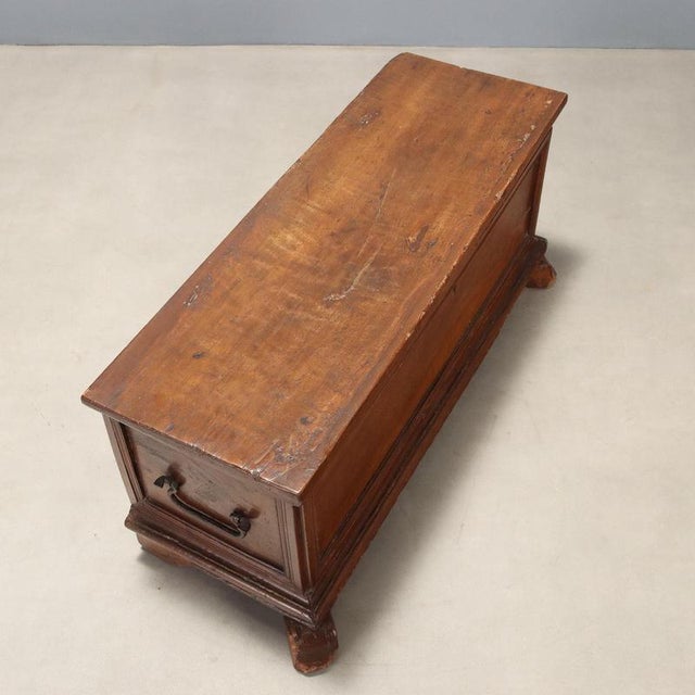 Walnut Chest with Wrought Iron Handles, Italy, Late 18th Century For Sale - Image 10 of 13