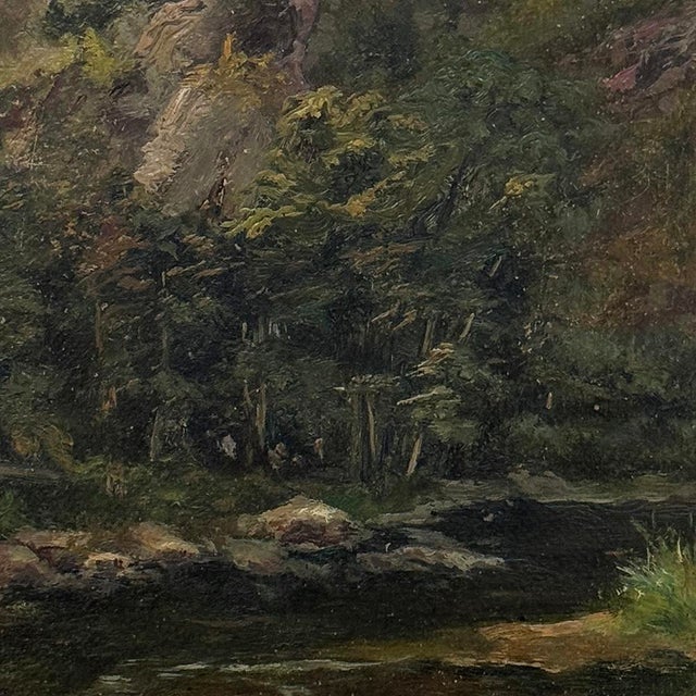 Framed Oil Painting on Panel by Laurent Souky (1914–2005), 'Rochers Des Nutons' For Sale - Image 15 of 18