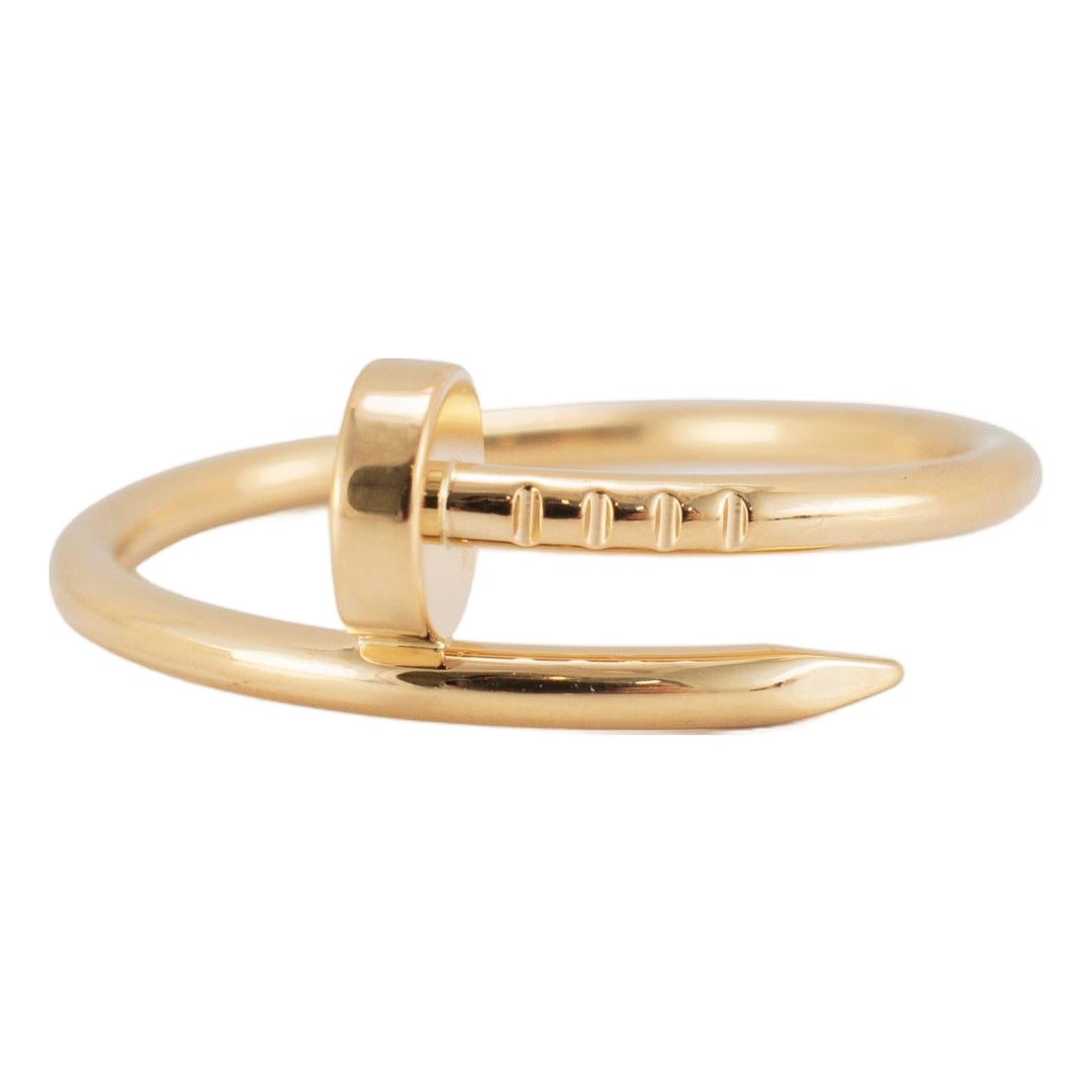 Cartier Juste Un Clou Small Model 18k Yellow Gold Band Ring | Chairish