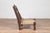 Rustic Antique Indian Rustic Low Seat Wooden Chair with Carved Rosettes and Twine Seat For Sale - Image 3 of 12