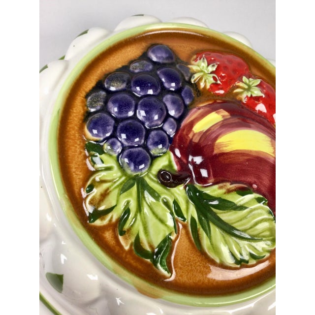 Ceramic Vintage Ceramic Fruit Theme Hanging Mold For Sale - Image 7 of 11