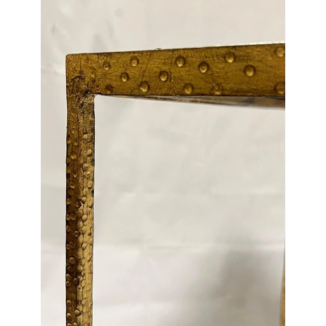 Mid-Century Modern Mid-Century Modern Gilt Bronze Coffee Table with Engraved Glass Top For Sale - Image 3 of 12