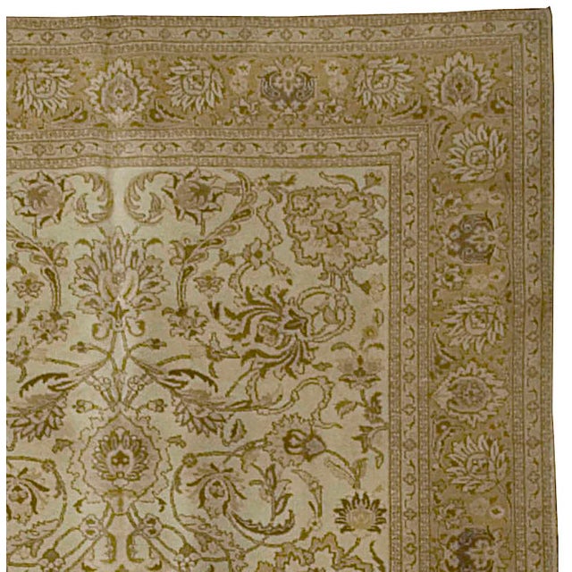 Traditional Antique Circa 1920 Hand Knotted Brown Rug 6'9 X 9'3 For Sale - Image 3 of 8