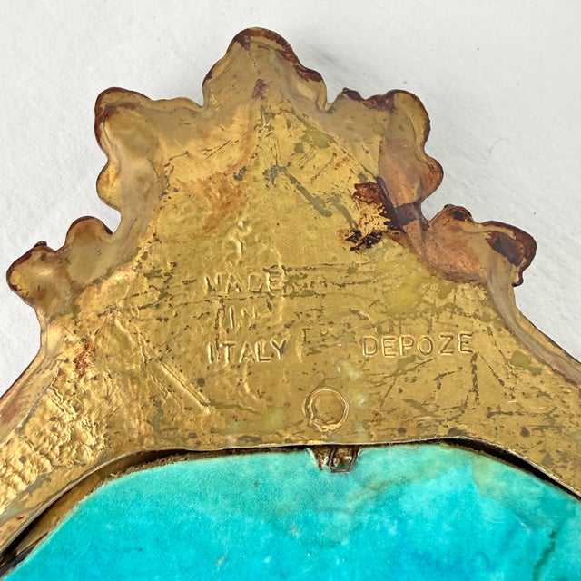 Midcentury Italian Rococo Style Mirror 25.75” X 11.25” For Sale - Image 10 of 12