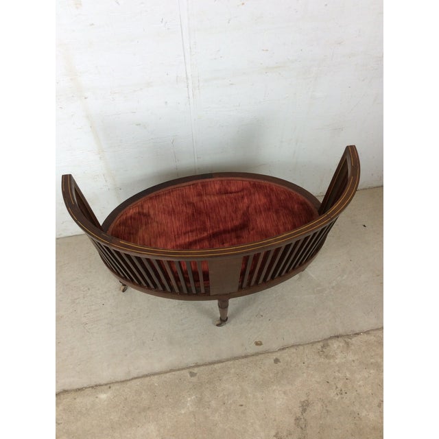 Antique Edwardian Inlaid Mahogany Settee For Sale - Image 14 of 18