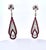 Gemstone 1990s Pair of Art Deco 18k White Gold Ruby Diamond Drop Earrings, 2" Length For Sale - Image 7 of 12