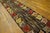 American 1930s Earth Tone Floral Stripe Antique American Hooked Rug Runner 2'6" X 15'6" Handknotted Wool Carpet For Sale - Image 3 of 6